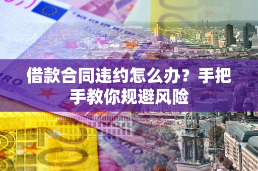 武汉借款合同违约怎么办？手把手教你规避风险