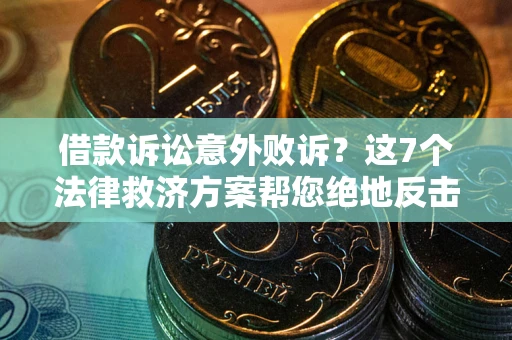 武汉借款诉讼意外败诉？这7个法律救济方案帮您绝地反击！