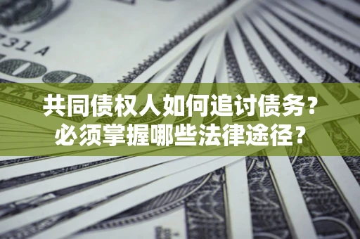 武汉共同债权人如何追讨债务？必须掌握哪些法律途径？