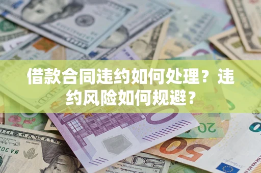 武汉借款合同违约如何处理？违约风险如何规避？