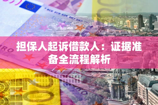 武汉担保人起诉借款人：证据准备全流程解析