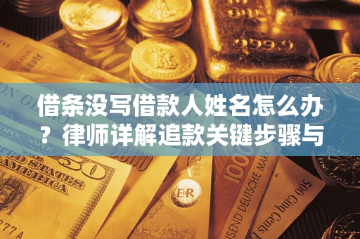 武汉借条没写借款人姓名怎么办？律师详解追款关键步骤与证据链构建