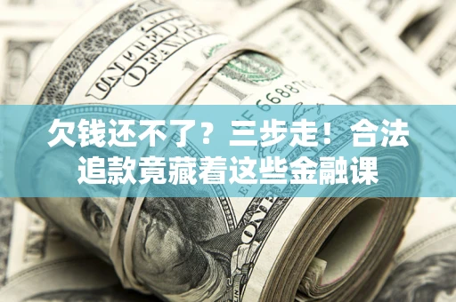 武汉欠钱还不了？三步走！合法追款竟藏着这些金融课