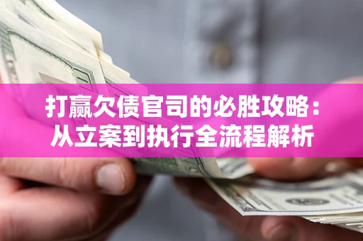 武汉打赢欠债官司的必胜攻略：从立案到执行全流程解析